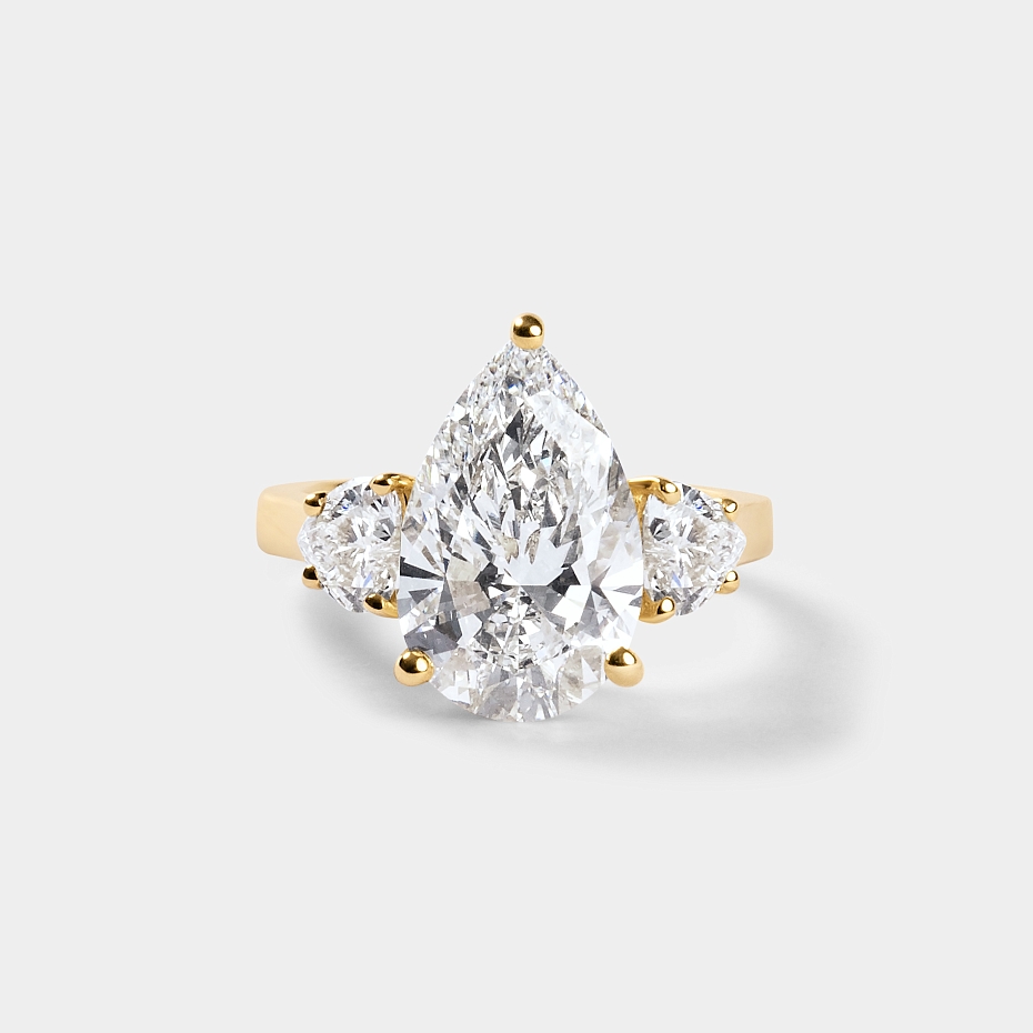 picture Pear CUT ENGAGEMENT RING WITH hearts