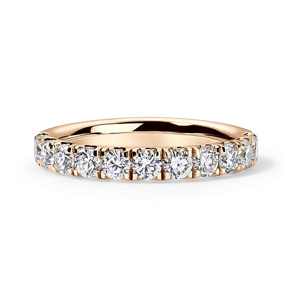 14K Rose Gold Round Anniversary Ring 1 CTW…