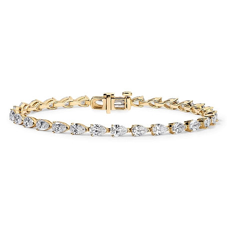 picture 14K Yellow Gold Pear Tennis Bracelet (7 CTW... Shop this 14K Yellow Gold Pear Tennis Bracelet (7 CTW... online at Florida, Miami's premier fine jewelry store Setepai Jewelers. High quality jewelry at competitive prices. Online Jewelry delivery to all states in USA.