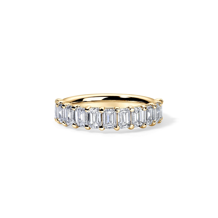 picture 14K Yellow Gold Emerald Anniversary Ring 2 CTW…