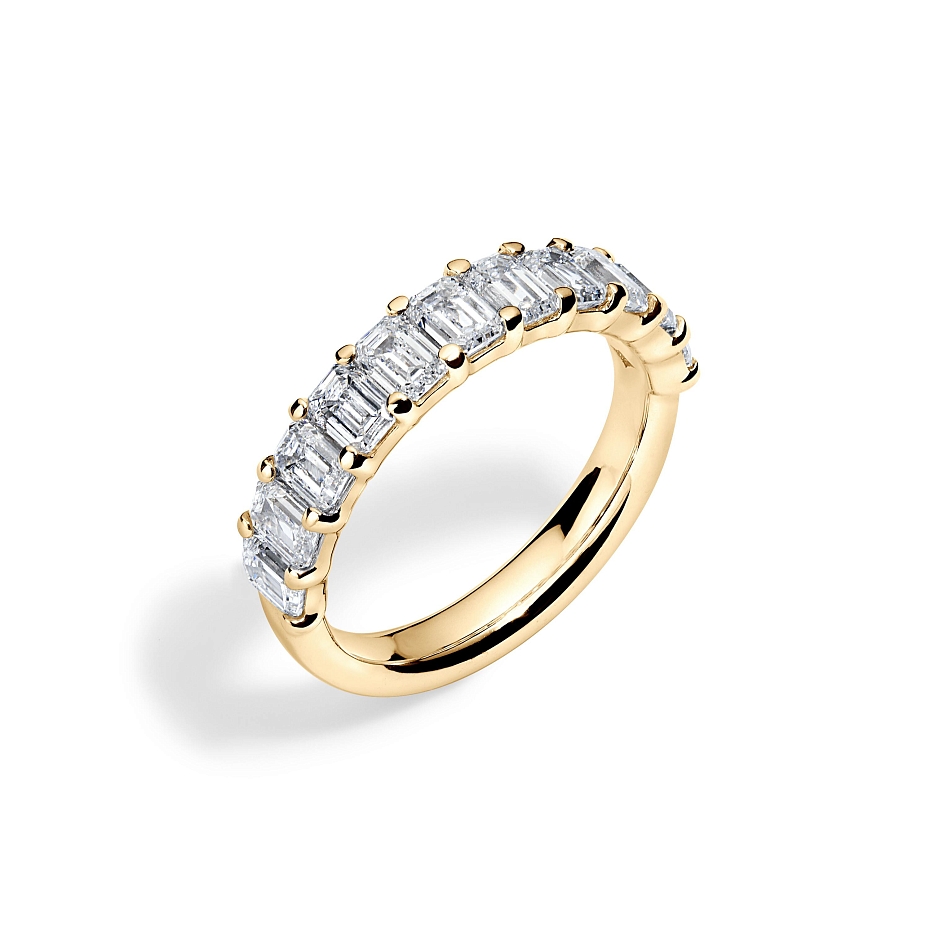 picture 14K Yellow Gold Emerald Anniversary Ring 2 CTW…