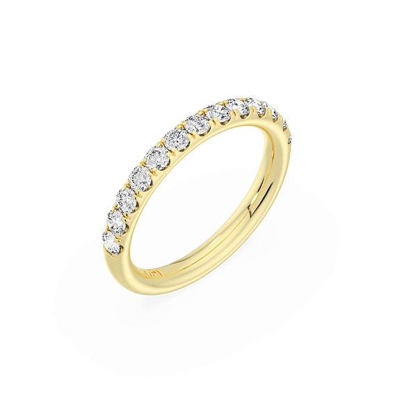 14K Yellow Gold Round Anniversary Ring 1 CTW…