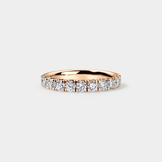 14K Rose Gold Round Anniversary Ring 1 CTW…