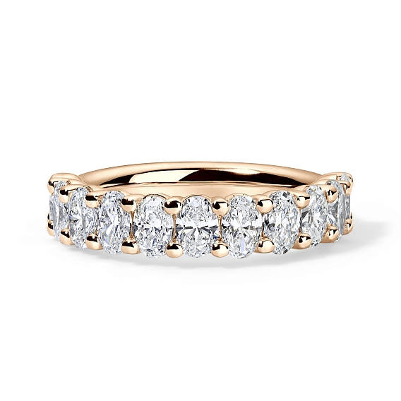 14K Rose Gold Oval Anniversary Ring 2 CTW…