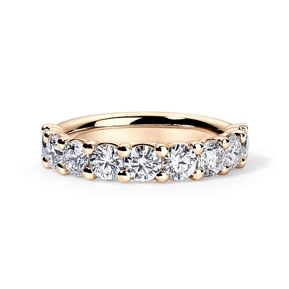 14K Rose Gold Round Shared Anniversary Ring 2 CTW…