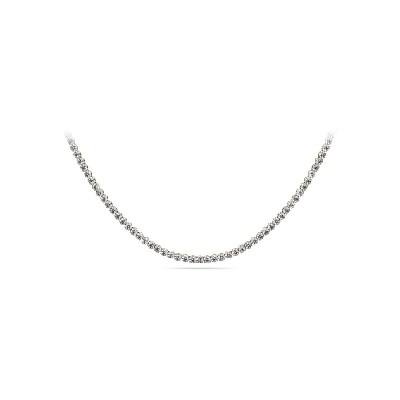 14K Yellow Gold Classic Tennis Necklace (19 CTW...