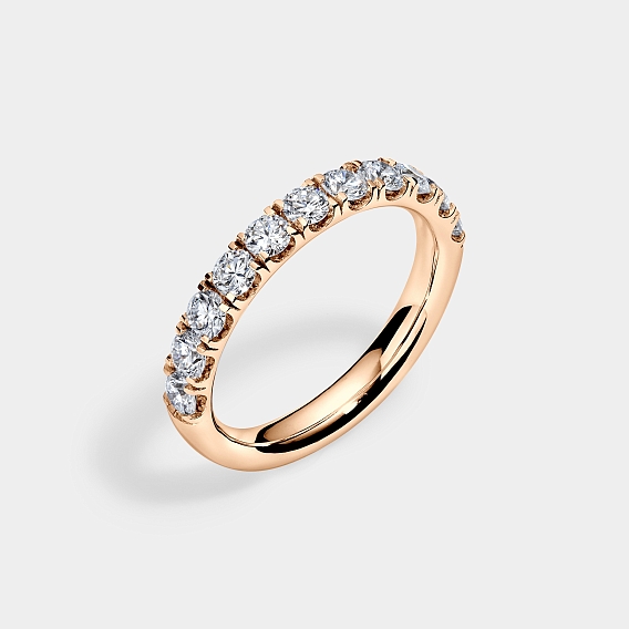 14K Rose Gold Round Anniversary Ring 1 CTW…