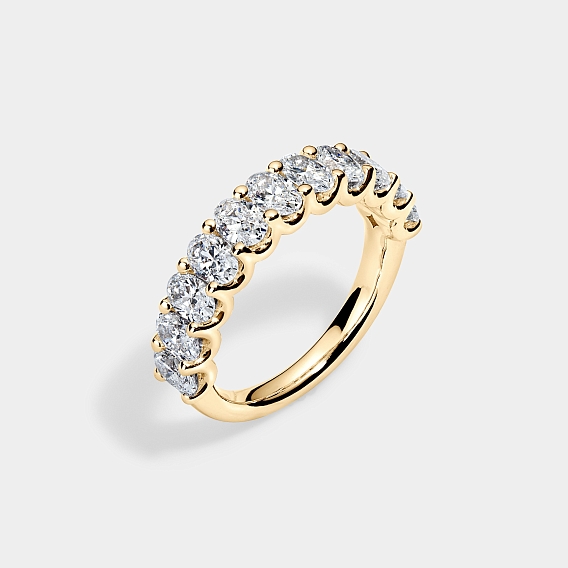 14K White Gold Oval U Anniversary Ring 2 CTW…