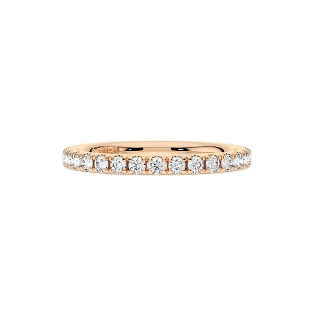 picture 14K Rose Gold  Round Split Eternity Ring 2 CTW… – Setepai