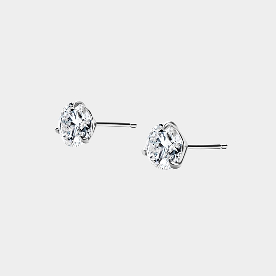 14K White Gold Martini Studs 1-5 CTW