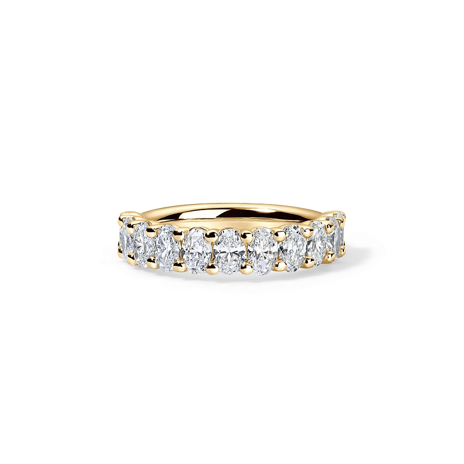 picture 14K Yellow Gold Oval Anniversary Ring 2 CTW…