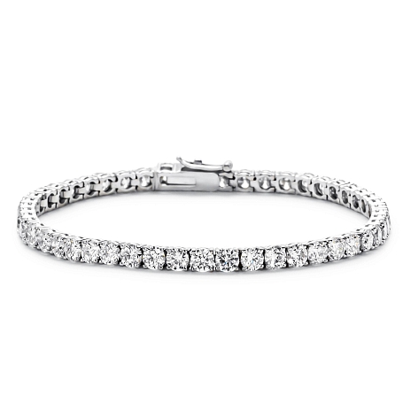 picture 14K White Gold Classic Tennis Bracelet (10 CTW... – Setepai