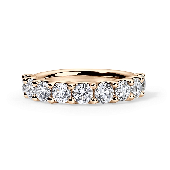 14K Rose Gold Round U Anniversary Ring 2 CTW…