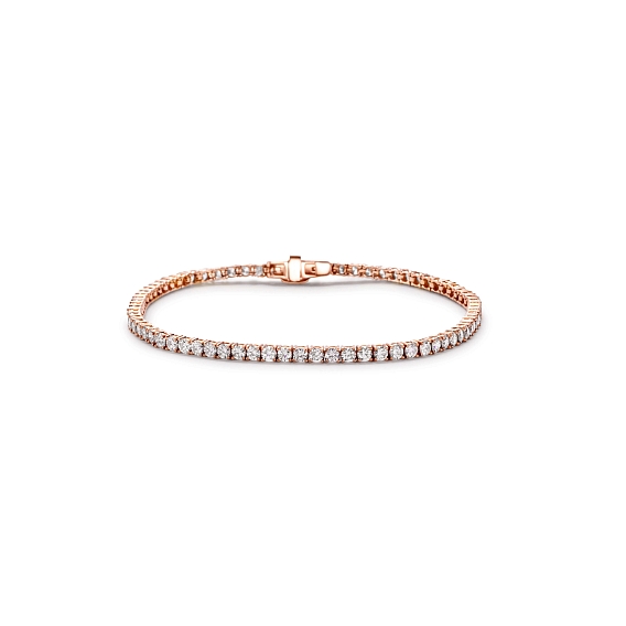 14K Rose Gold Classic Tennis Bracelet (4 CTW...