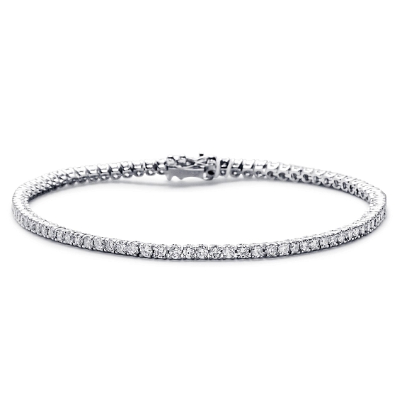 14K White Gold Classic Tennis Bracelet (3 CTW…