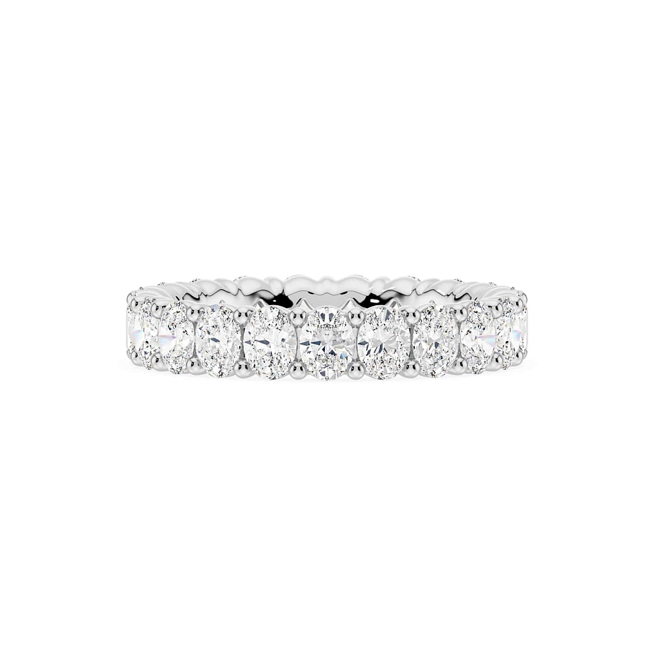 picture 14K White Gold Oval S Eternity Ring 2.5 CTW…