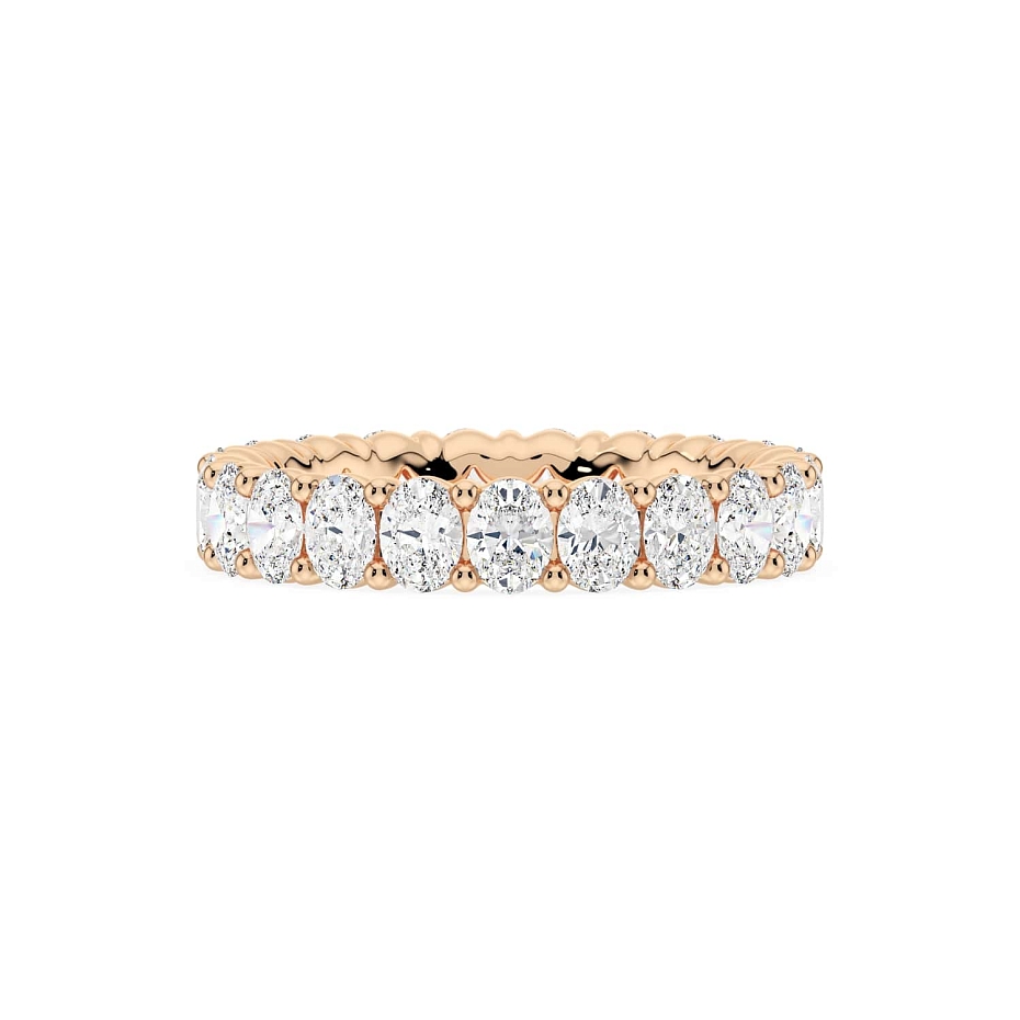 picture 14K Rose Gold Oval S Eternity Ring 2.5 CTW…
