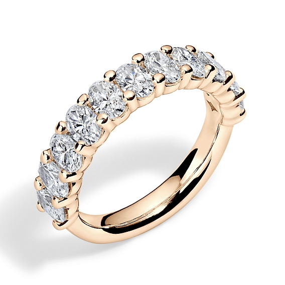 14K Rose Gold Oval Anniversary Ring 2 CTW…