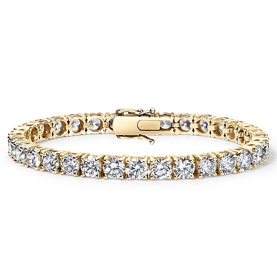 14K Yellow Gold Classic Tennis Bracelet (10 CTW...