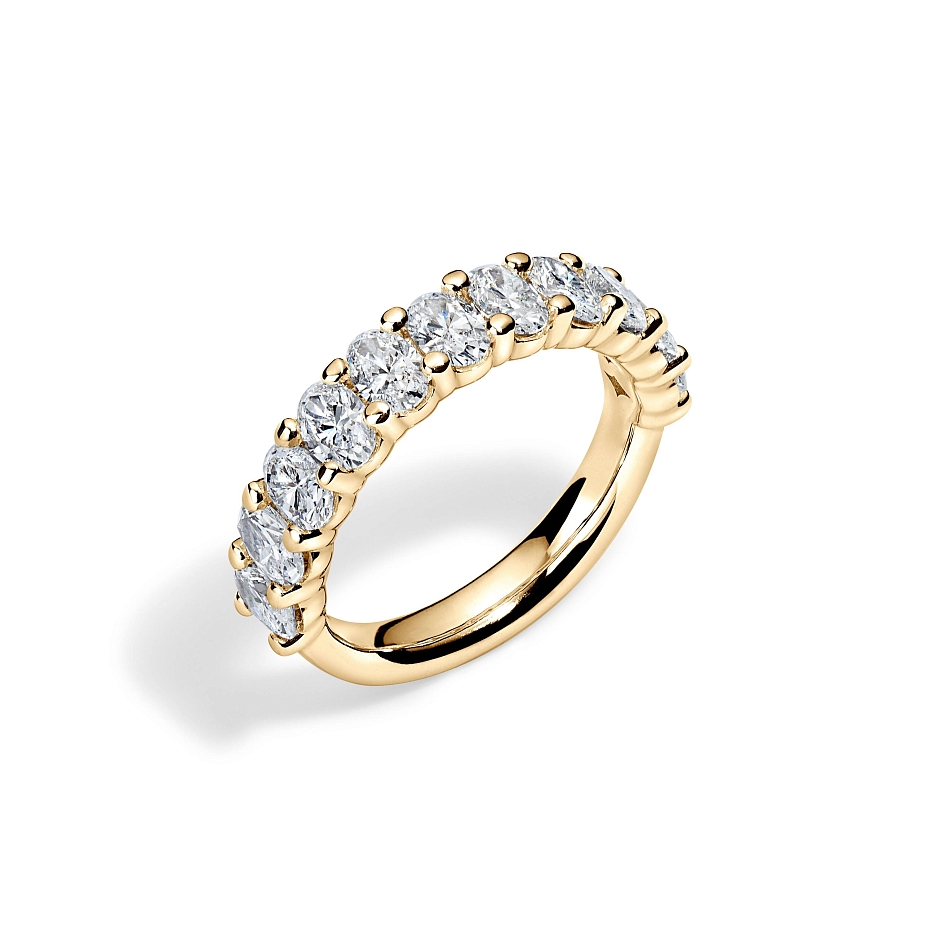 picture 14K Yellow Gold Oval Anniversary Ring 2 CTW…