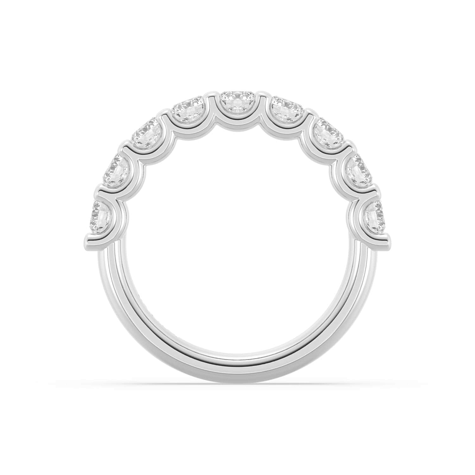 picture 14K White Gold Round U Anniversary Ring 2 CTW…