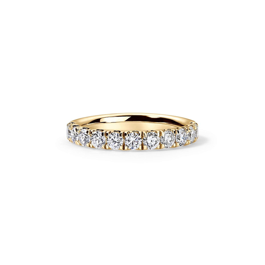 picture 14K Yellow Gold Round Anniversary Ring 1 CTW…