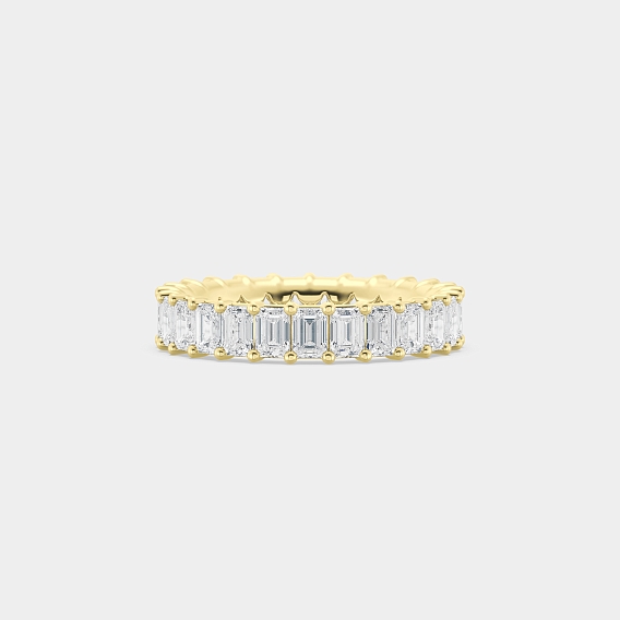 14K Yellow Gold Emerald S Eternity Ring 2.75 CTW…