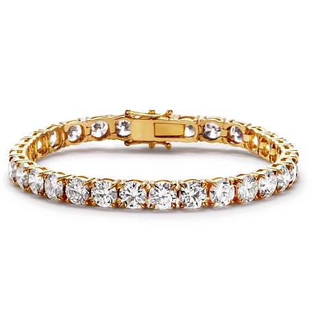 picture 14K Yellow Gold Classic Tennis Bracelet (20 CTW... – Setepai