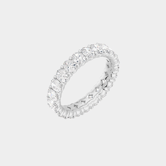 14K White Gold Oval S Eternity Ring 2.5 CTW…