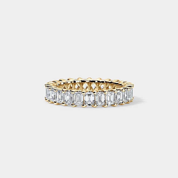 14K Y Gold U Emerald Eternity Ring 2.75 CTW…