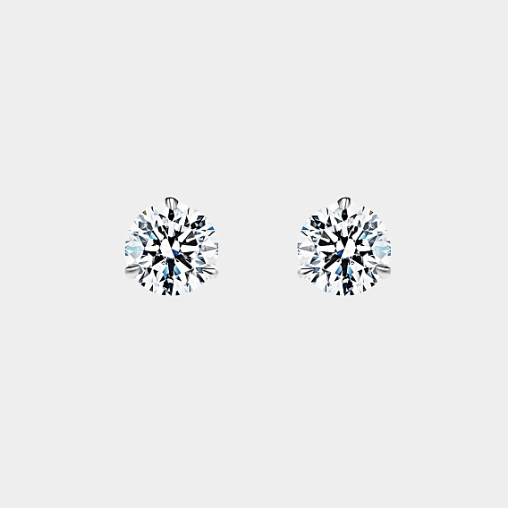 14K White Gold Martini Studs 1-5 CTW