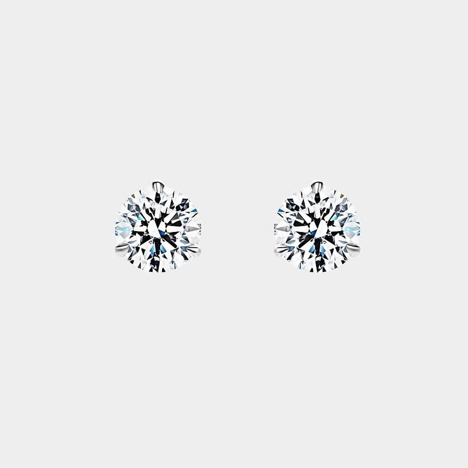 picture 14K White Gold Martini Studs 1-5 CTW