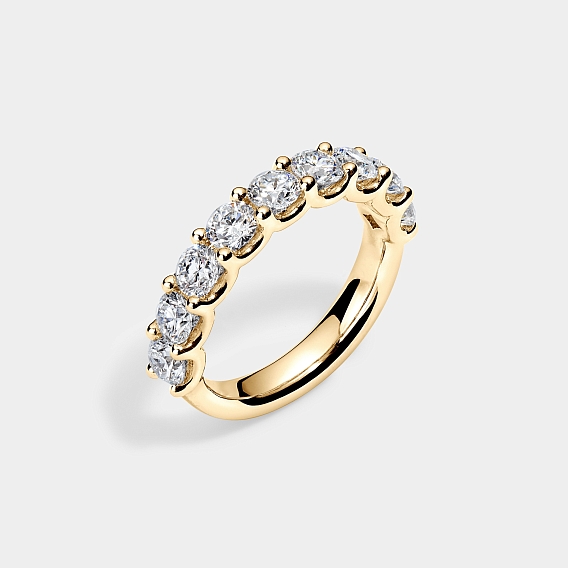 14K Yellow Gold Round U Anniversary Ring 2 CTW…