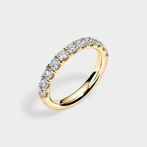 14K Yellow Gold Round Anniversary Ring 1 CTW…
