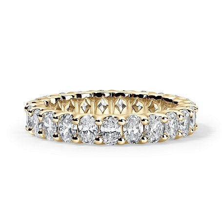 picture 14K Yellow Gold U Oval Eternity Ring 2.5 ctW… – Setepai