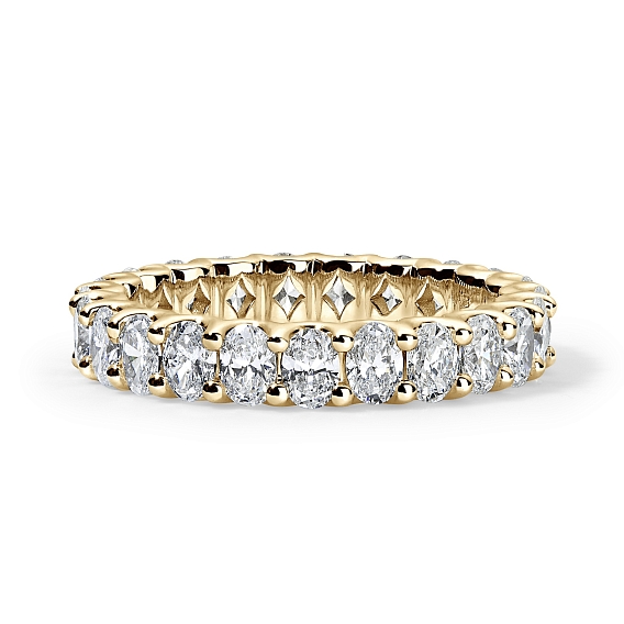 14K Yellow Gold U Oval Eternity Ring 2.5 ctw…