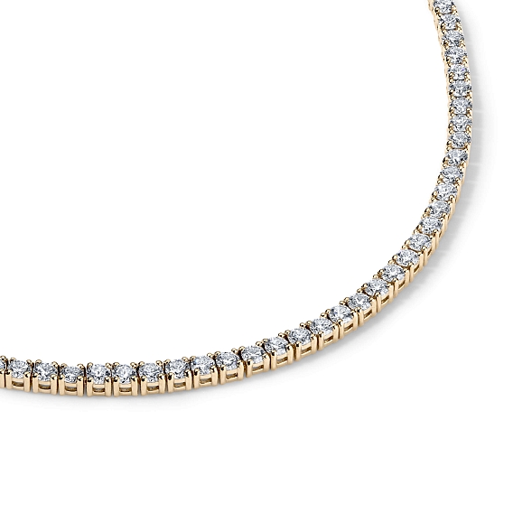 14K Yellow Gold Classic Tennis Necklace (6 CTW...