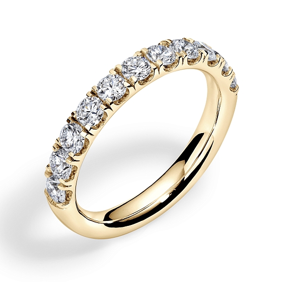 14K Yellow Gold Round Anniversary Ring 1 CTW…