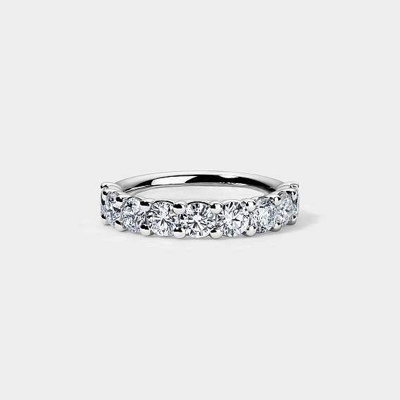 14K White Gold S Round Anniversary Ring 2 CTW…