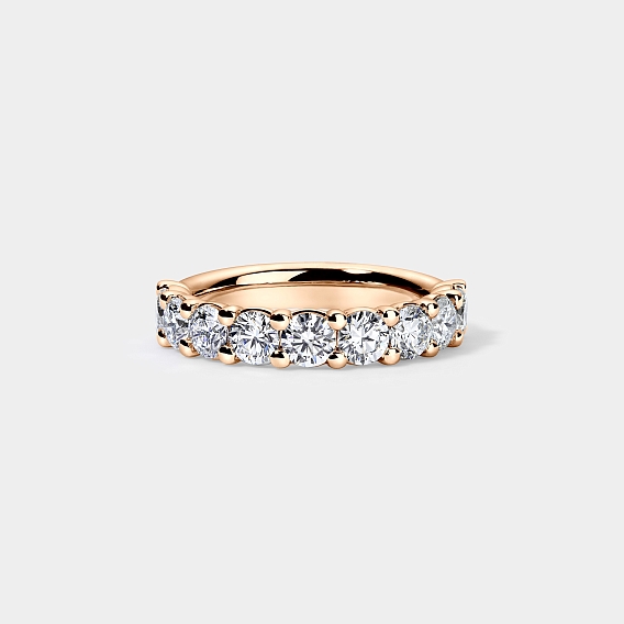 14K Rose Gold S Round Anniversary Ring 2 CTW…